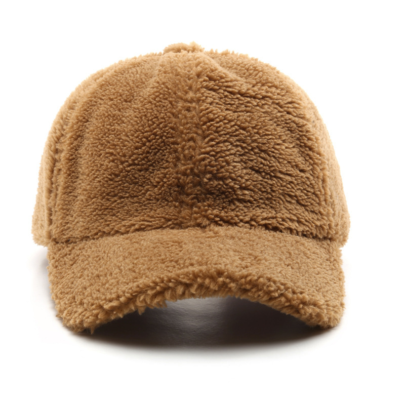 1 Casquette De Baseball Décontractée En Peluche De Couleur Unie h5Image2