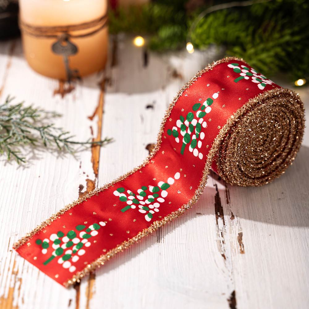 1 Rouleau De Ruban Décoratif De Noël 