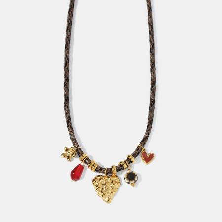 Collier pendentif cœur en acier inoxydable étanche