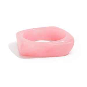 Bracelet Jonc Rétro En Résine De Forme Irrégulière Et Dégradé De Couleurs, 1 Pièce h5 