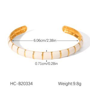 Bracelet Pour Femme Simple Series Daily Plant En Acier Inoxydable Étanche Couleur Or (1 Pièce) h5 Image2