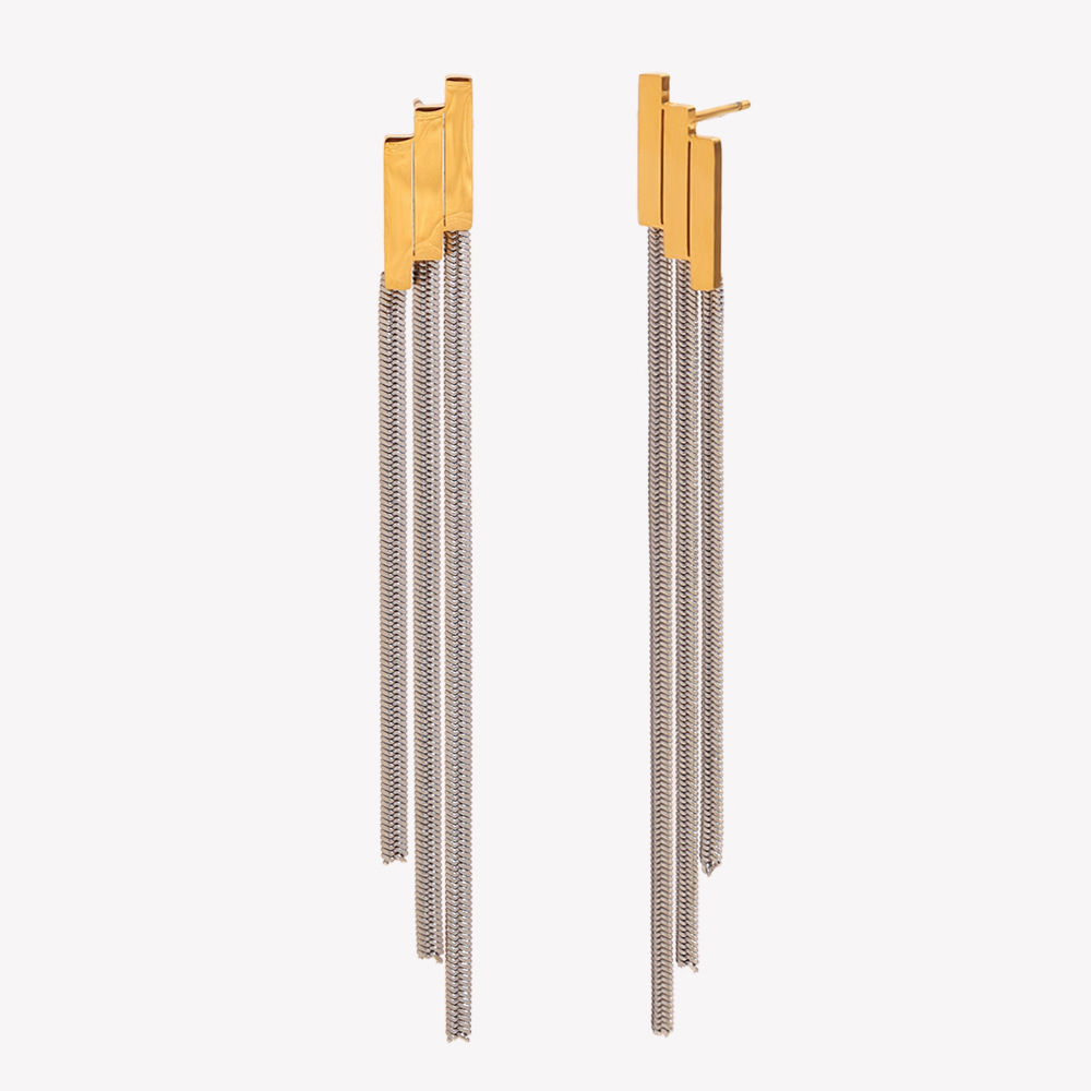 Boucles D'Oreilles Pendantes Pour Femme, En Acier Inoxydable Étanche, Avec Pompon, Couleurs Or Et Argent. 