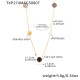 TXP274-Collier carré noir en or 81+5 cm 
