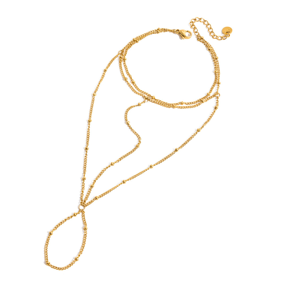 Bracelet Minimaliste Daily Lines Pour Femme, En Acier Inoxydable Étanche, Couleur Or (1 Pièce).