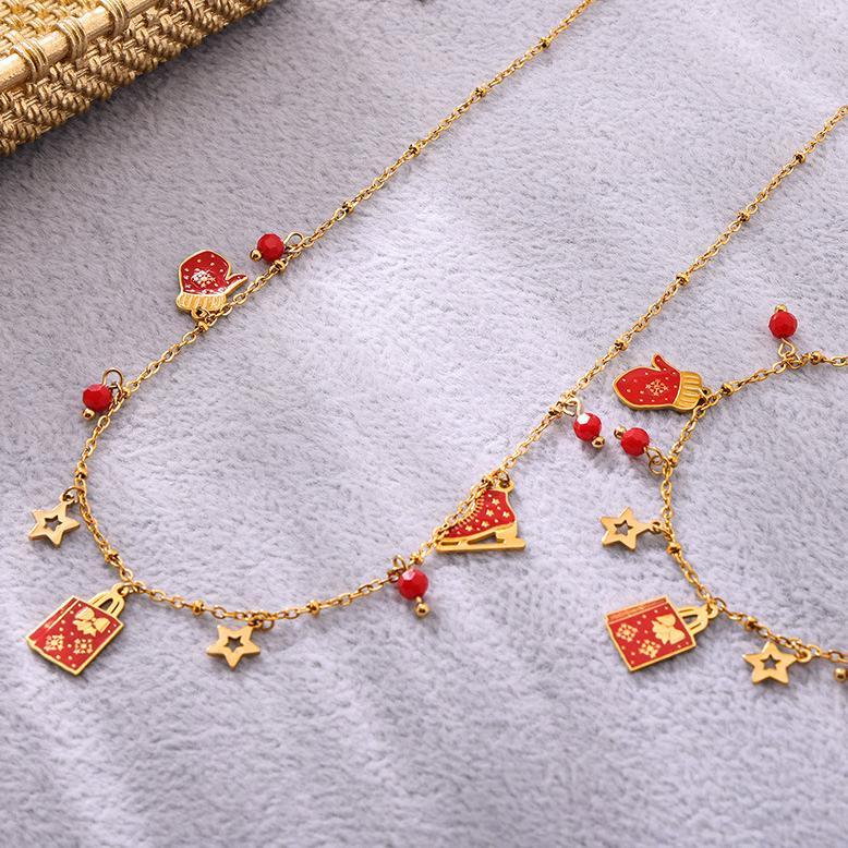 Ensembles De Bijoux De Luxe Pour Femmes, En Acier Inoxydable, Étanches, Couleur Or, Parfaits Comme Cadeau De Noël Image7