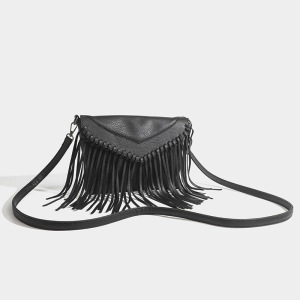 Sac À Bandoulière Vintage En Pu Pour Femme, 1 Pièce, Avec Pompon h5 