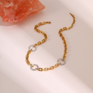 Collier Chaîne Femme En Acier Inoxydable Imperméable, Coloris Assortis, 1 Pièce h5 Image3