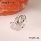 Bague en acier et diamant/Taille unique Image6