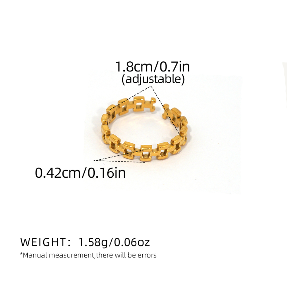 Bague Femme Simple Et Élégante En Acier Inoxydable Imperméable, De Forme Irrégulière, À Porter Au Quotidien. 
