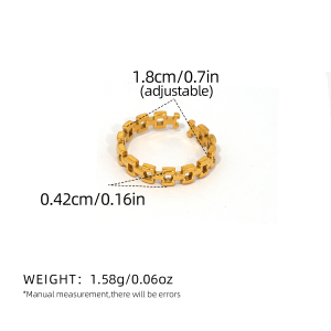 Bague Femme Simple Et Élégante En Acier Inoxydable Imperméable, De Forme Irrégulière, À Porter Au Quotidien. h5 