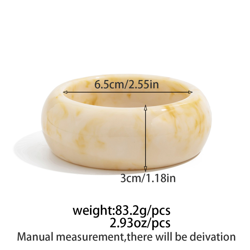 Bracelet Jonc Rétro En Résine De Forme Irrégulière, 1 Pièce Image2