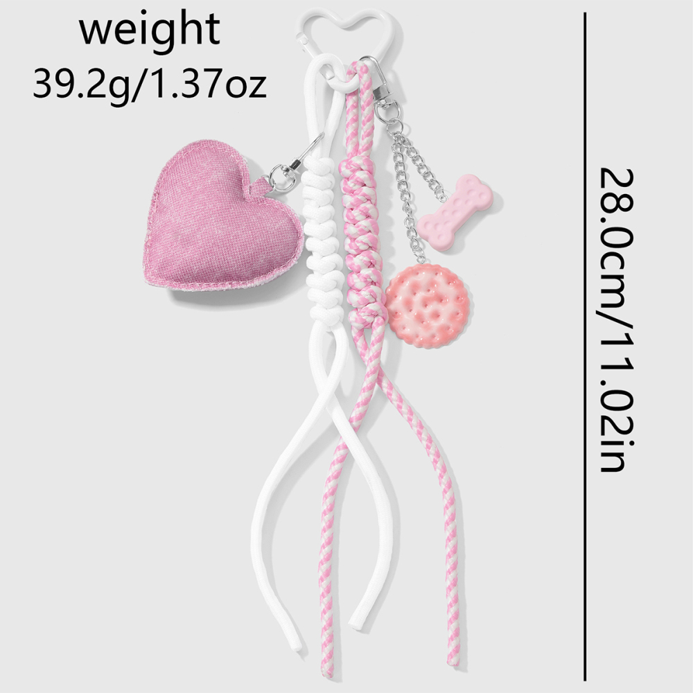 1 Breloque De Sac À Biscuits En Forme De Cœur Mignon Image2