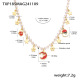 Collier de Noël en perles d'imitation dorées