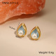 Boucles d'oreilles bleues Image5