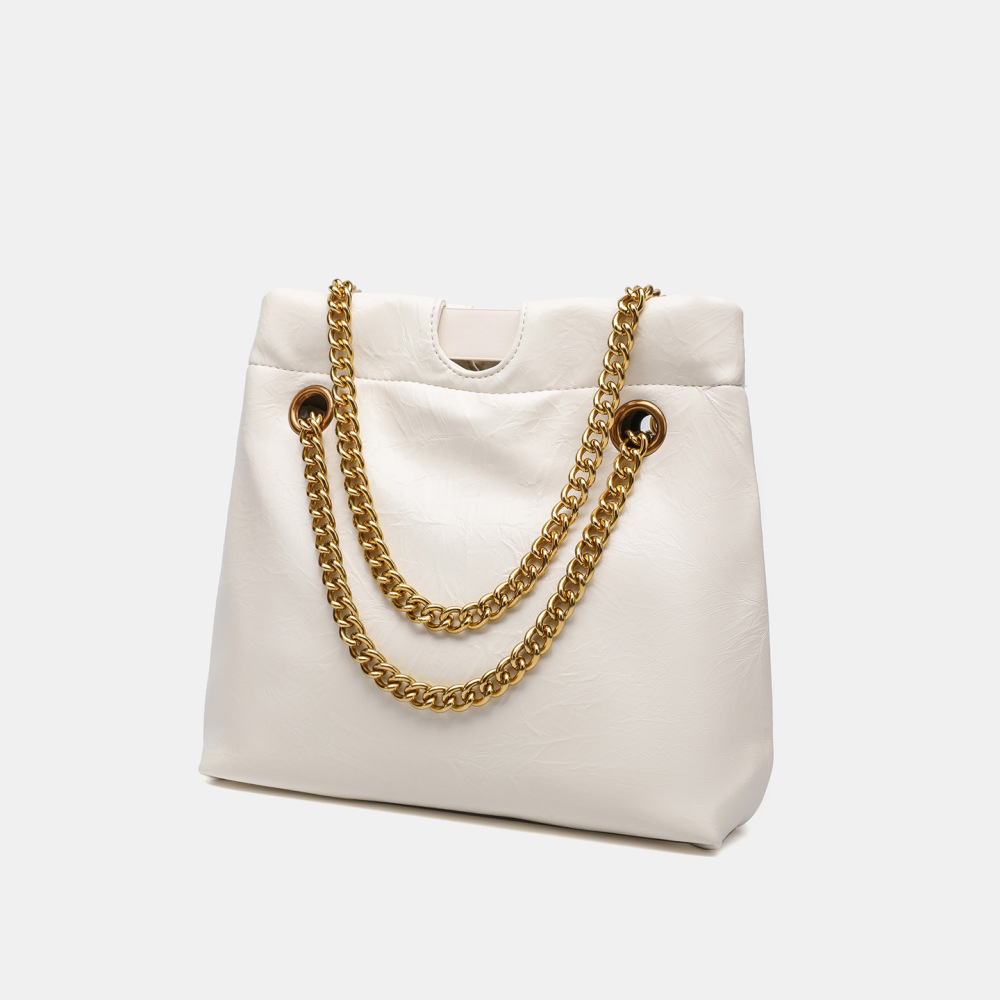 Sac À Bandoulière Femme Simple Series Classic Couleur Unie En Pu (1 Pièce) Image3
