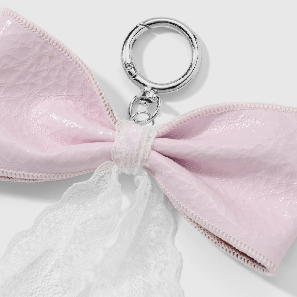 1 Pièce De Breloque De Sac En Cuir Avec Nœud Papillon Image6