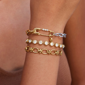 Ensembles De Bijoux Pour Femmes Avec Trombone Romantique En Acier Inoxydable, Étanches Et De Couleur Dorée h5 Image3
