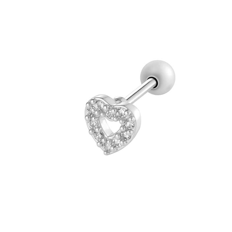 Boucle D'Oreille Piercing En Zircon Couleur Cuivre Or 1 Pièce
