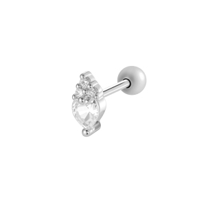 Boucle D'Oreille Piercing En Zircon Couleur Or Et Cuivre Cerise, 1 Pièce h5 