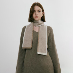Écharpe D'Hiver Simple En Polyester Patchwork Pour Femme, 1 Pièce h5 Image2