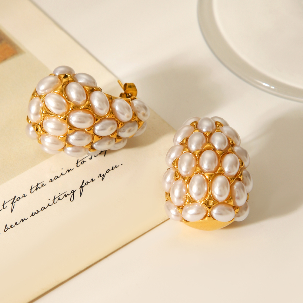 1 Paire De Boucles D'Oreilles Puces Simples Et Élégantes Pour Femme, En Acier Inoxydable Imperméable, De Forme Irrégulière. Image7