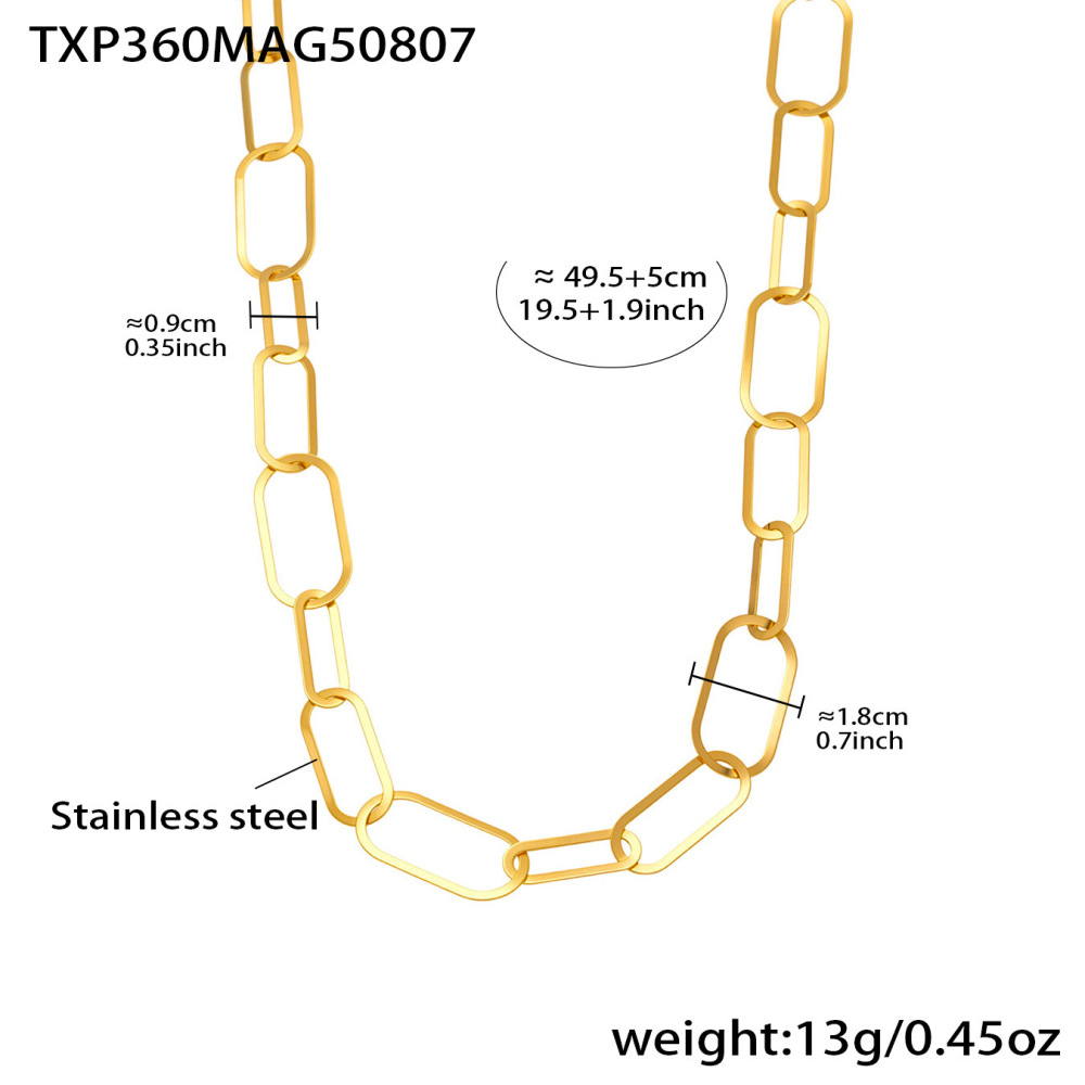 Ensembles De Bijoux Pour Femmes Simple Squircle En Acier Inoxydable Étanche Couleur Or