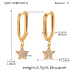 Boucles d'oreilles en forme de U en zircon doré à cinq branches - S Image2