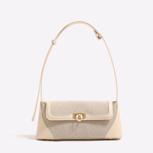 Sac À Bandoulière Rétro En Toile De Couleurs Mélangées Pour Femme, 1 Pièce h5