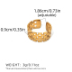 Couleur or/Taille unique/Style de bague 3 Image3