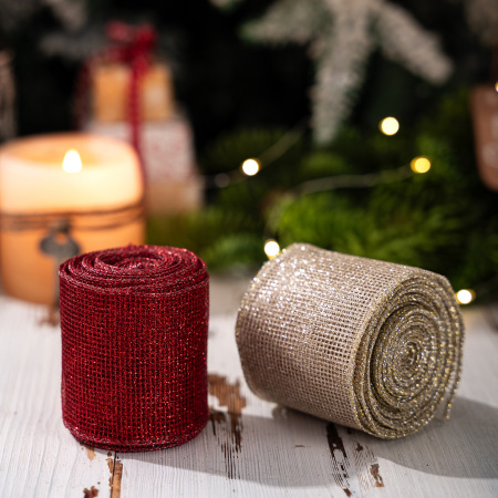 1 rouleau de ruban décoratif de Noël 2