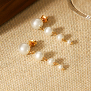 Boucles D'Oreilles Romantiques Et Élégantes À Pompons, En Acier Inoxydable Imperméable, Pour Femme (1 Paire) h5 Image5