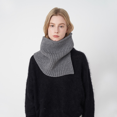 Écharpe d'hiver épaisse en polyester de couleur unie pour femme, 1 pièce 2