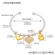 Z493-Bracelet en zircon cœur assorti Image2