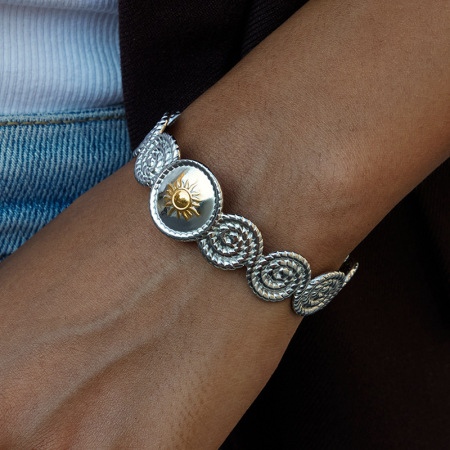 Bracelet manchette étanche en acier inoxydable Simple Vortex pour femme (1 pièce)