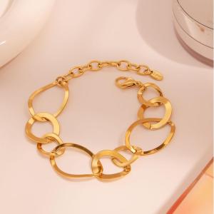 Ensembles De Bijoux Pour Femmes En Acier Inoxydable De Forme Ovale Irrégulière, Étanches Et De Couleur Dorée h5 Image6