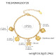 TXE349-Bracelet Ours Doré Zircon 16+5cm Image2