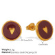 Boucles d'oreilles à tige en or et huile rouge EH1186 Image3