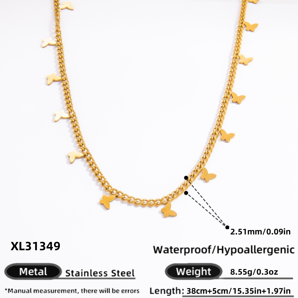 Collier Pendentif Femme Élégant Et Romantique En Acier Inoxydable Étanche, Orné D'Une Fleur (1 Pièce) Image2