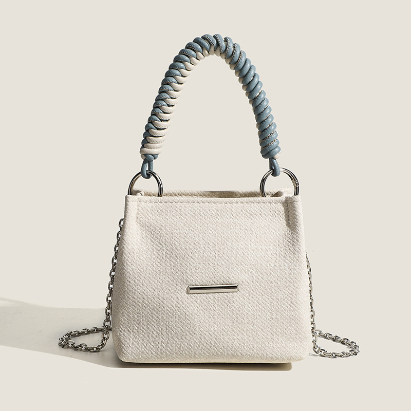 Sac À Main Quotidien En Denim Torsadé Et Rayonne Pour Femme, 1 Pièce h5Image5