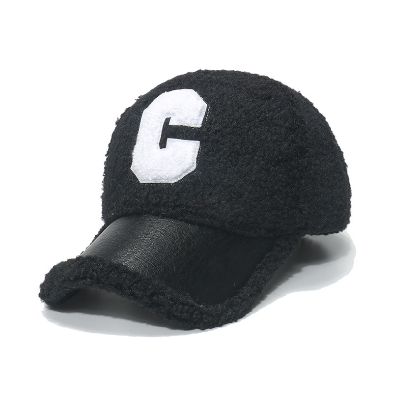 Chapeau En Peluche Pour Femme, Série Simple, Décontracté, Lettre, 1 Pièce