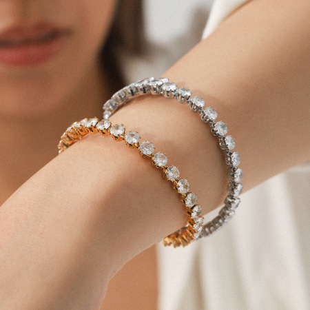 Bracelet jonc simple en acier inoxydable imperméable pour femme (1 pièce)