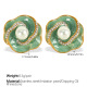 Boucles d'oreilles pendantes en diamant blanc et huile verte EH660GNG Image5