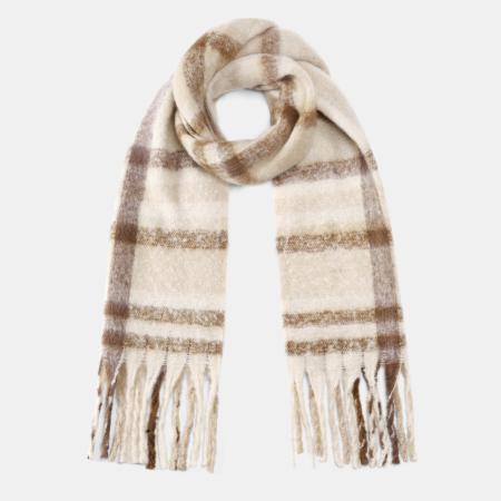 Écharpe d'hiver simple en rayonne à carreaux pour femme, 1 pièce