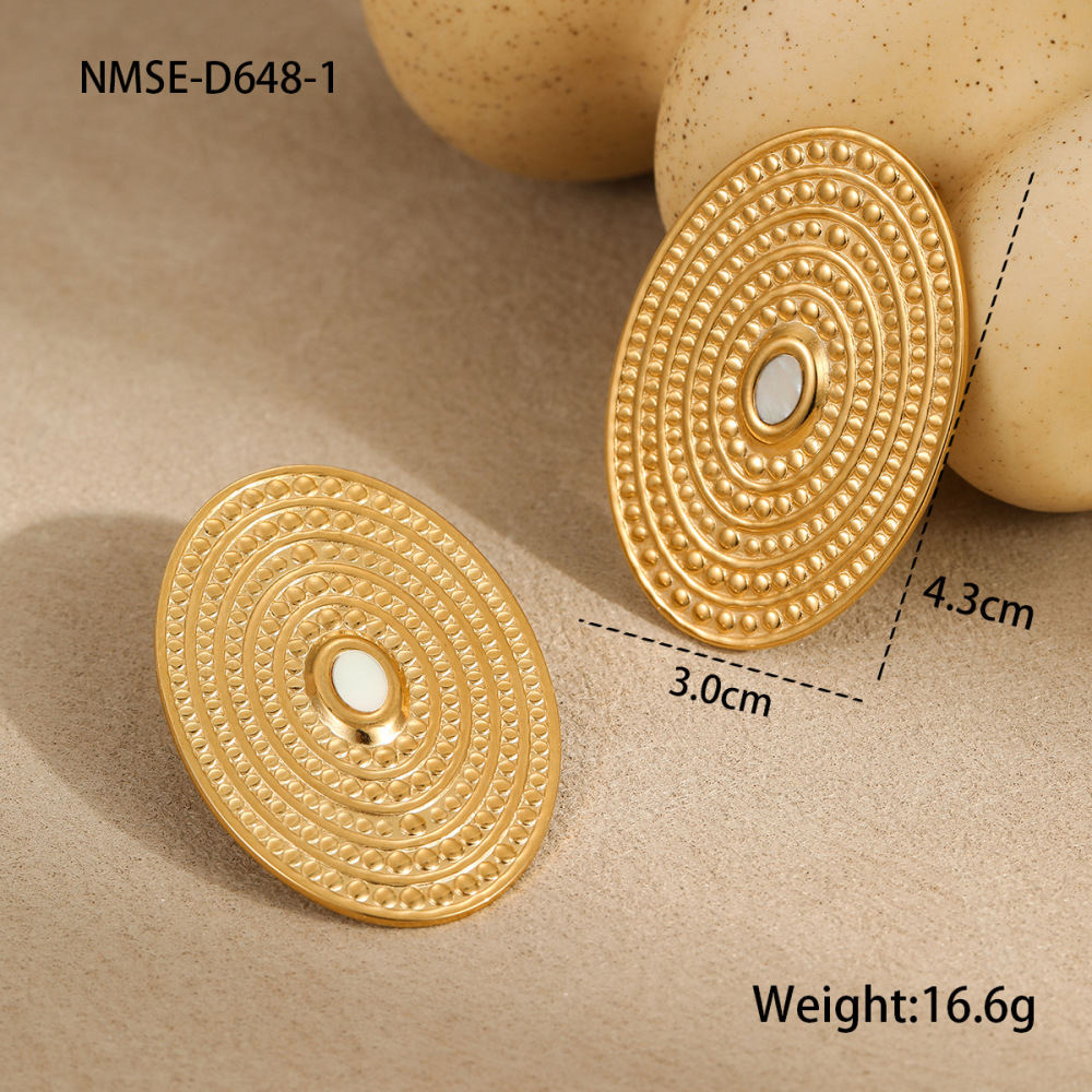 1 Paire De Boucles D'Oreilles Puces Élégantes En Acier Inoxydable Imperméable, Collection Luxe, Fil Fin, Pour Femme. Image2