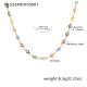 P1528 - Collier doré goutte d'huile colorée - 45 + 5 cm Image9