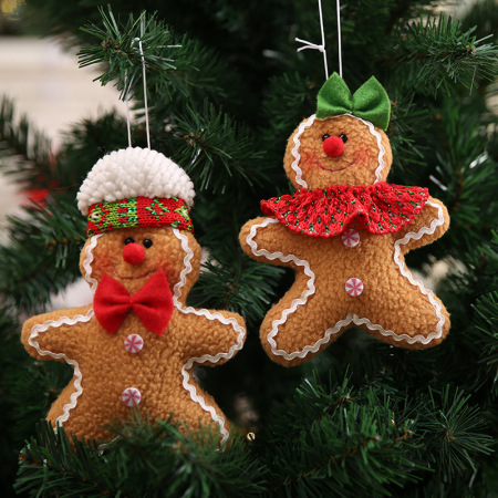 Figurine de bonhomme en pain d'épices en forme de sapin de Noël, 1 pièce