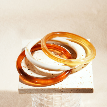 1 bracelet simple et polyvalent en acrylique dégradé de couleurs pour femme