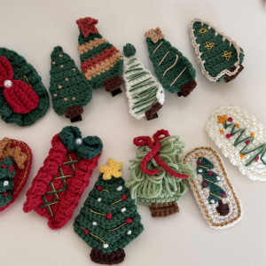 1 Pince À Cheveux En Tissu De Noël Pour Femme, Série Romantique h5 Image4