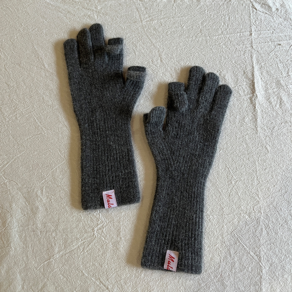 1 Paire De Gants Portables En Polyester De Couleur Unie Pour Femmes