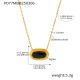P077-Collier pendentif en agate noire 40+5 cm Image3